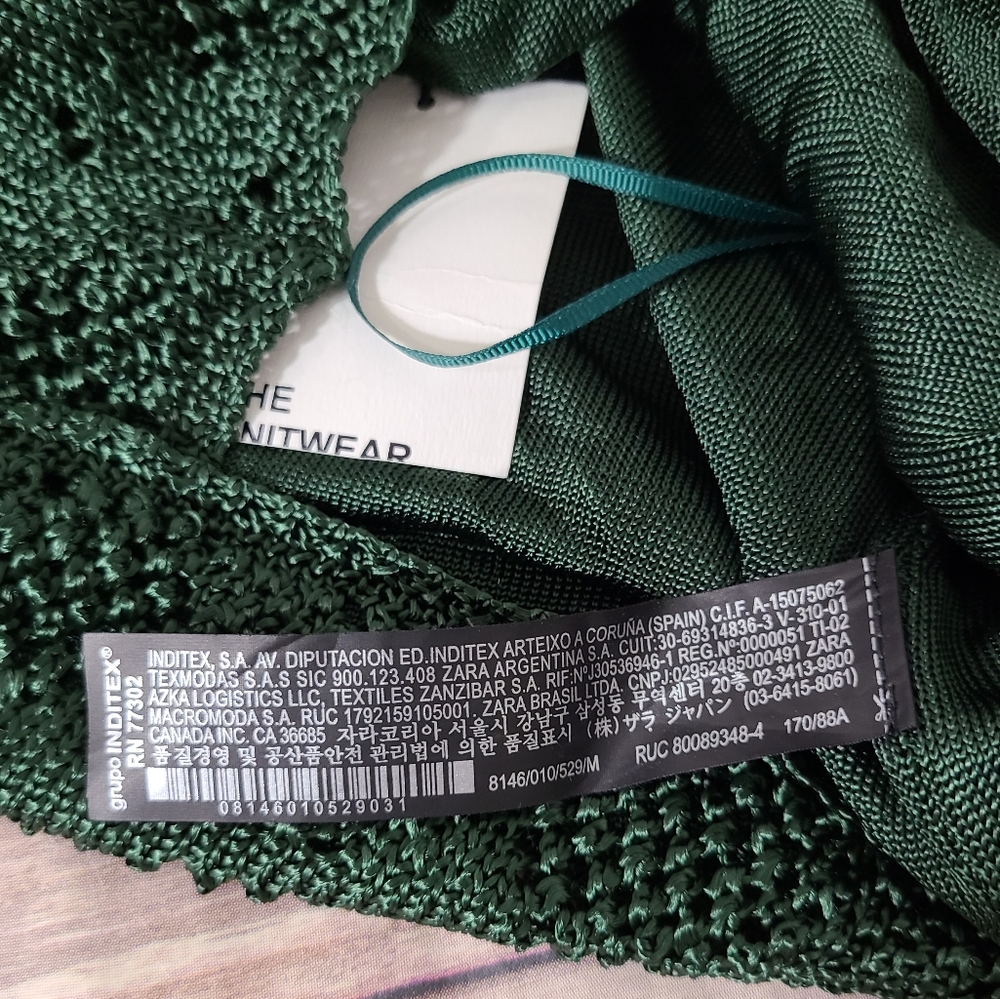 NWT ZARA knit soft open top sz M - Picture 4 of 9